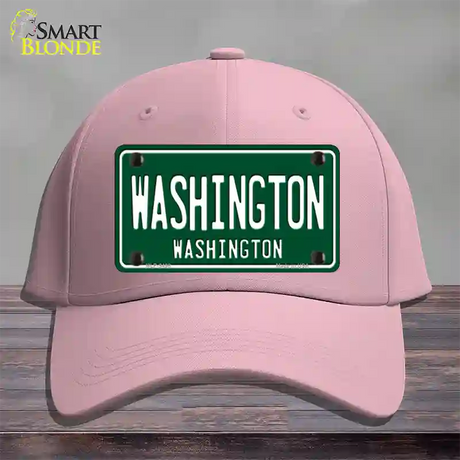 Washington Vintage Green Novelty License Plate Hat Cotton / Pink