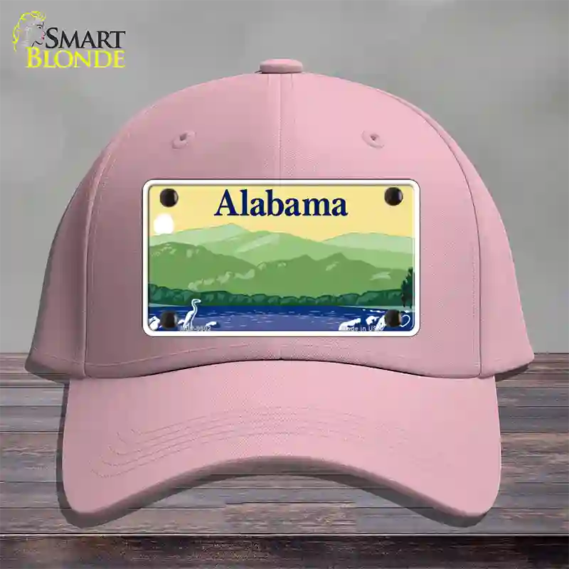 Alabama Scenic Blank Novelty License Plate Hat Pink Cotton