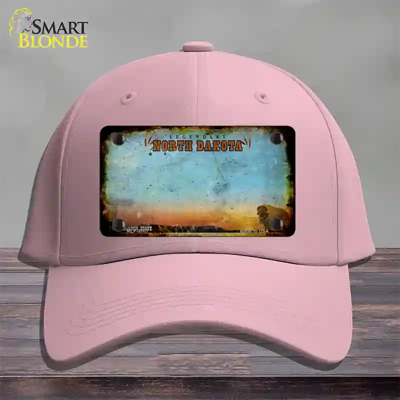 North Dakota Legendary Rusty Blank Novelty License Plate Hat Cotton / Pink