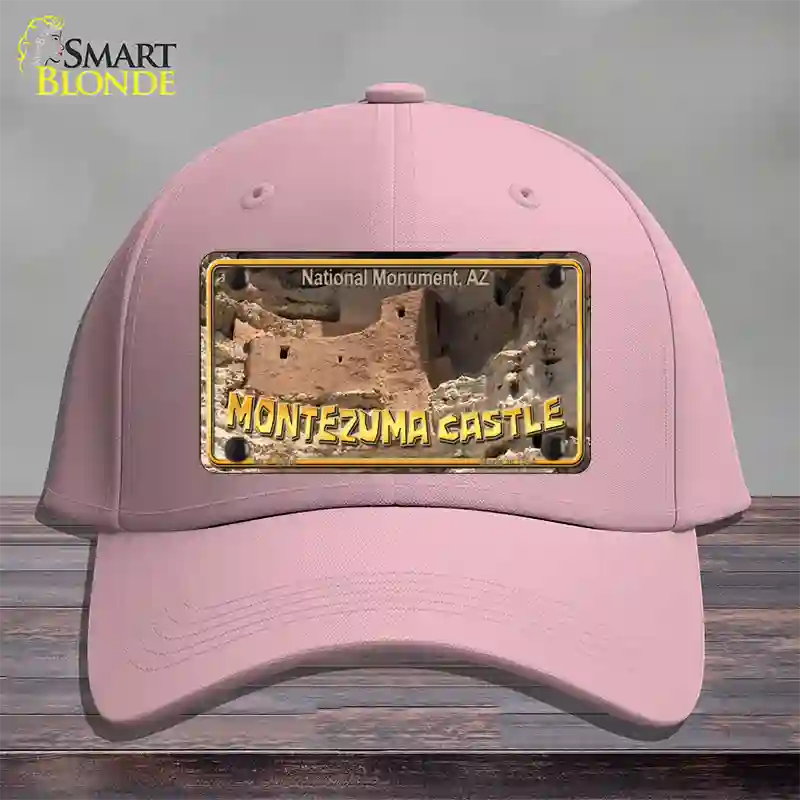 Montezuma Castle Novelty License Plate Hat Cotton / Pink