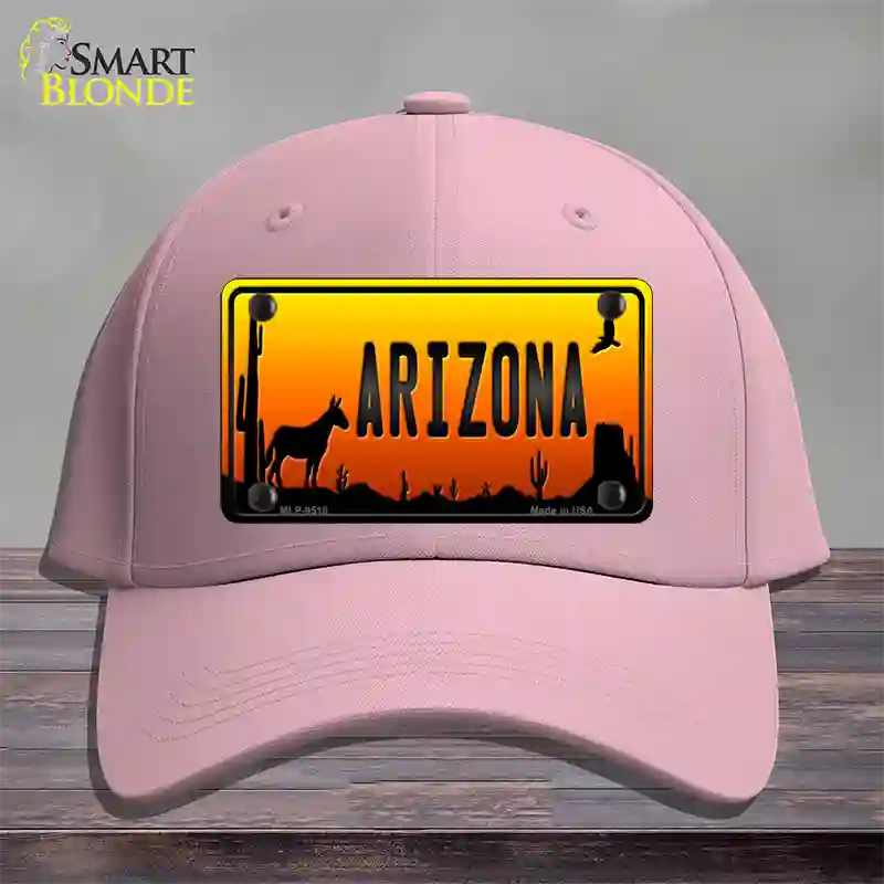 Donkey Arizona Scenic Novelty License Plate Hat Cotton / Pink