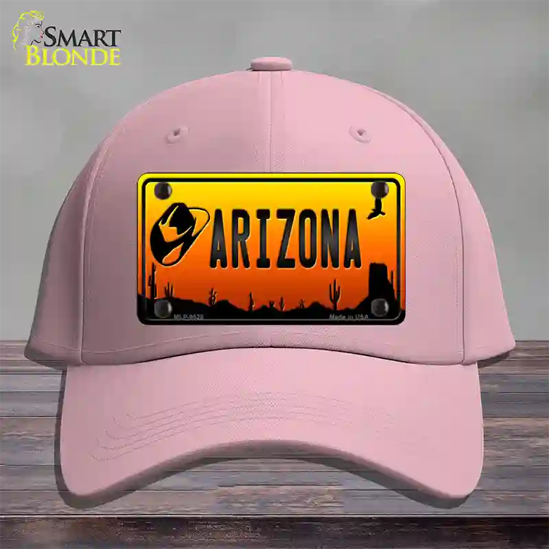 Cowboy Hat Arizona Scenic Novelty License Plate Hat Cotton / Pink