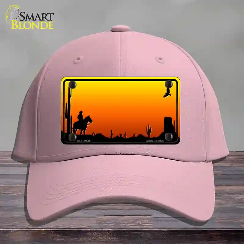 Cowboy Blank Scenic Novelty License Plate Hat Cotton / Pink