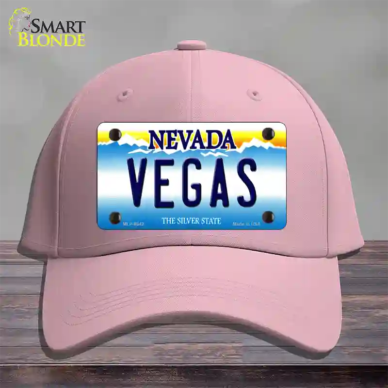 Vegas Nevada Novelty License Plate Hat Cotton / Pink