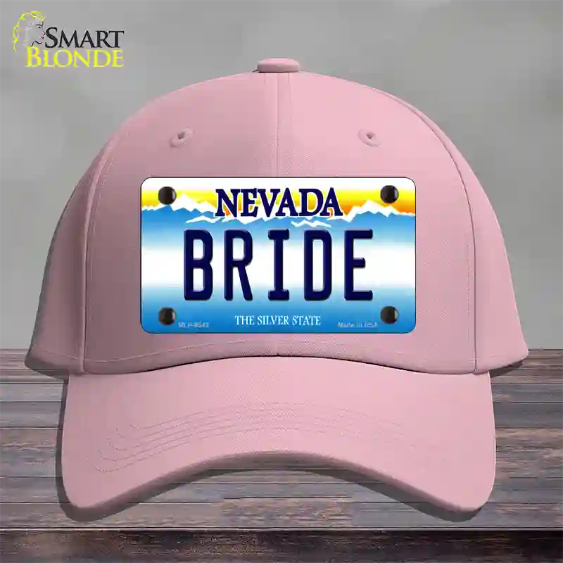 Bride Nevada Novelty License Plate Hat Cotton / Pink