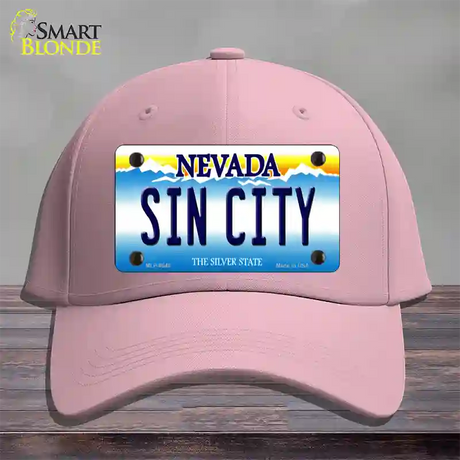 Sin City Nevada Novelty License Plate Hat Cotton / Pink