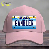 Gambler Nevada Novelty License Plate Hat Cotton / Pink