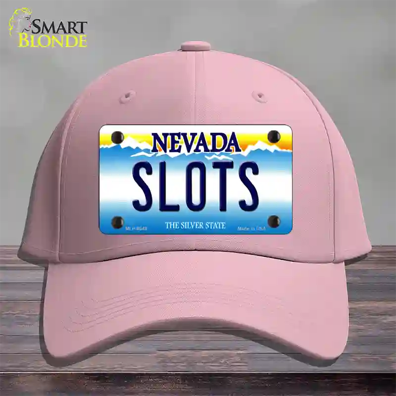 Slots Nevada Novelty License Plate Hat Cotton / Pink