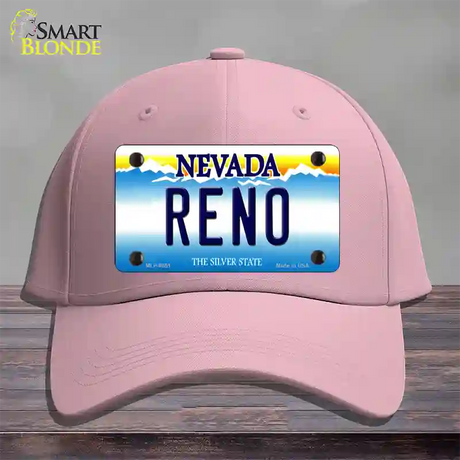 Reno Nevada Novelty License Plate Hat Cotton / Pink