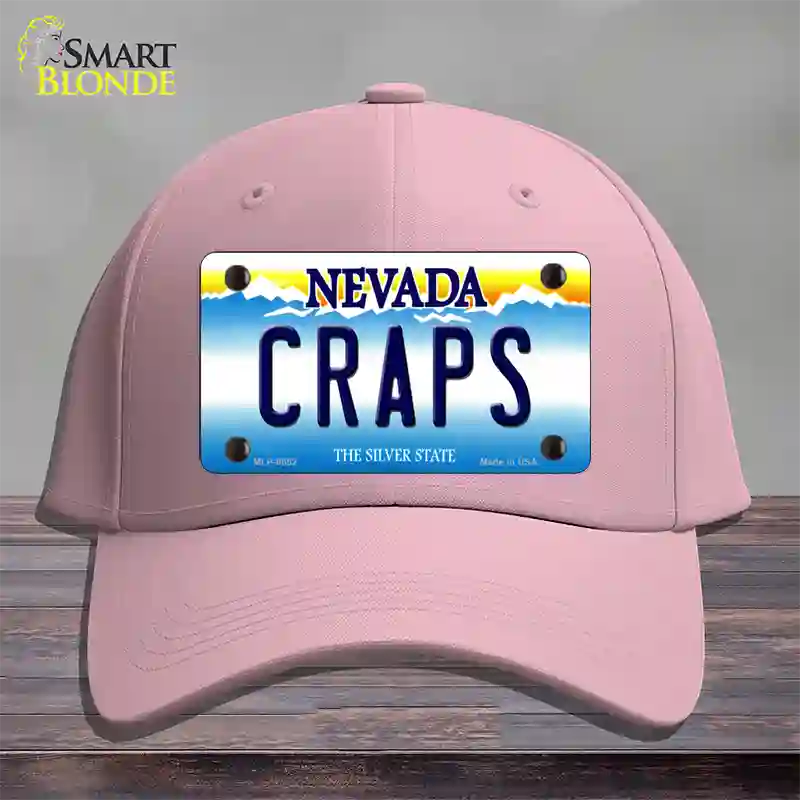 Craps Nevada Novelty License Plate Hat Cotton / Pink