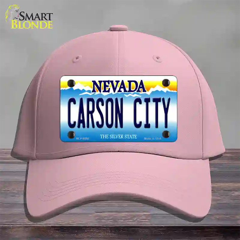 Carson City Nevada Novelty License Plate Hat Cotton / Pink