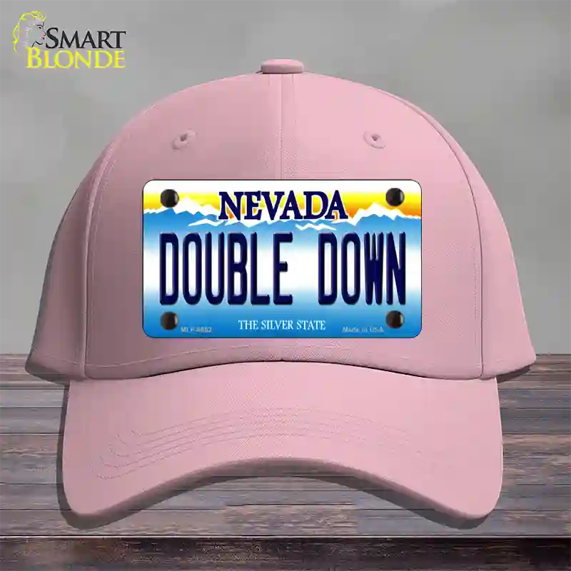 Double Down Nevada Novelty License Plate Hat Cotton / Pink