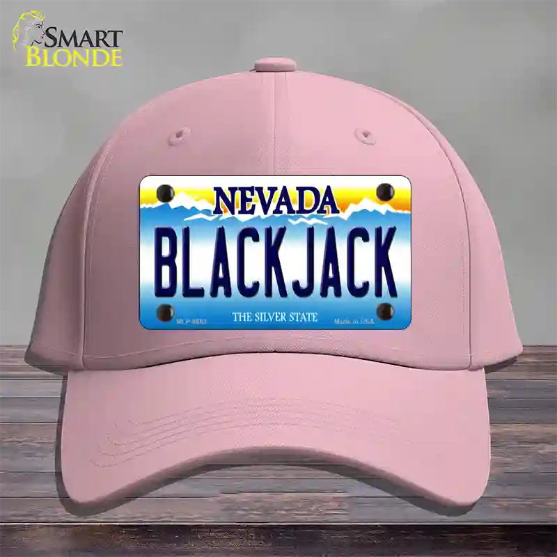 Black Jack Nevada Novelty License Plate Hat Cotton / Pink