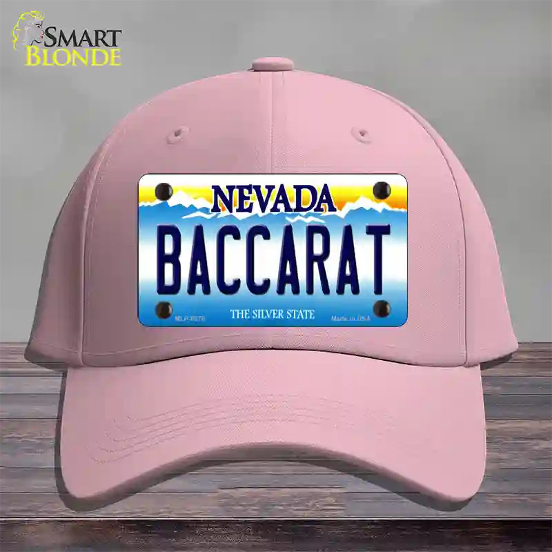 Baccarat Nevada Novelty License Plate Hat Cotton / Pink