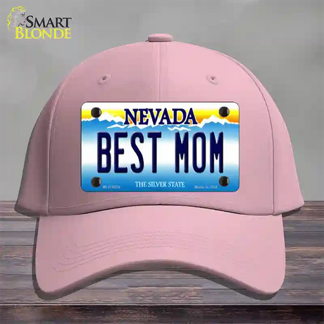 Best Mom Nevada Novelty License Plate Hat Cotton / Pink