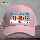 Fairbanks Alaska State Novelty License Plate Hat Cotton / Pink