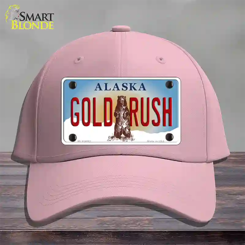 Gold Rush Alaska State Novelty License Plate Hat Cotton / Pink