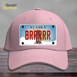 Brrrrr Alaska State Novelty License Plate Hat Cotton / Pink