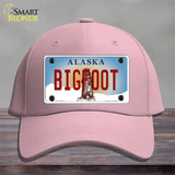 Bigfoot Alaska State Novelty License Plate Hat Cotton / Pink