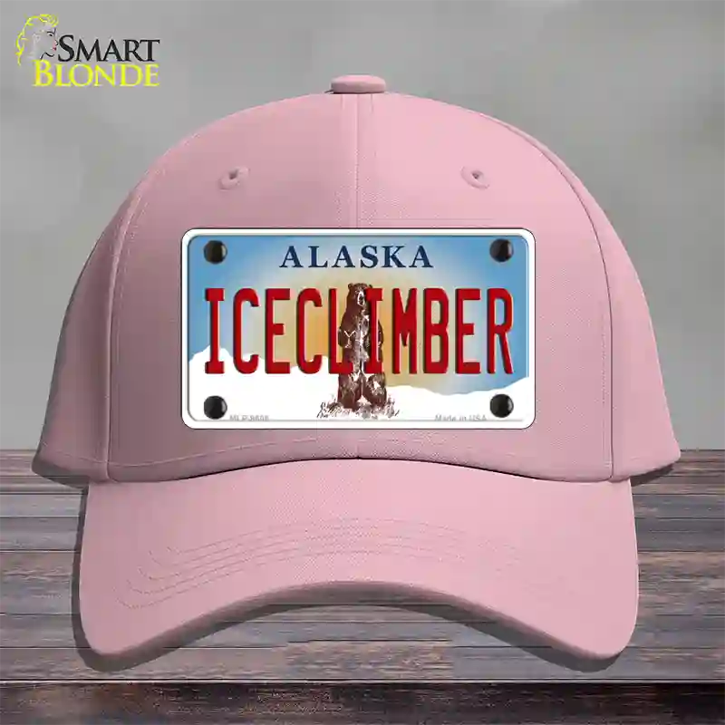 Ice Climber Alaska State Novelty License Plate Hat Cotton / Pink