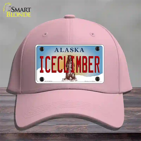 Ice Climber Alaska State Novelty License Plate Hat Cotton / Pink