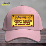 Phone Was Drunk Novelty License Plate Hat Cotton / Pink