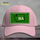 WA State Novelty License Plate Hat Cotton / Pink