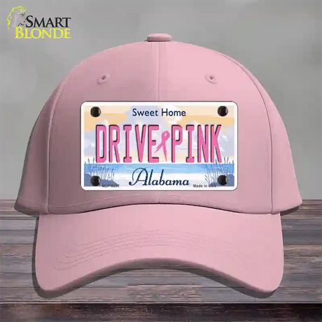 Drive Pink Alabama Novelty License Plate Hat Cotton / Pink