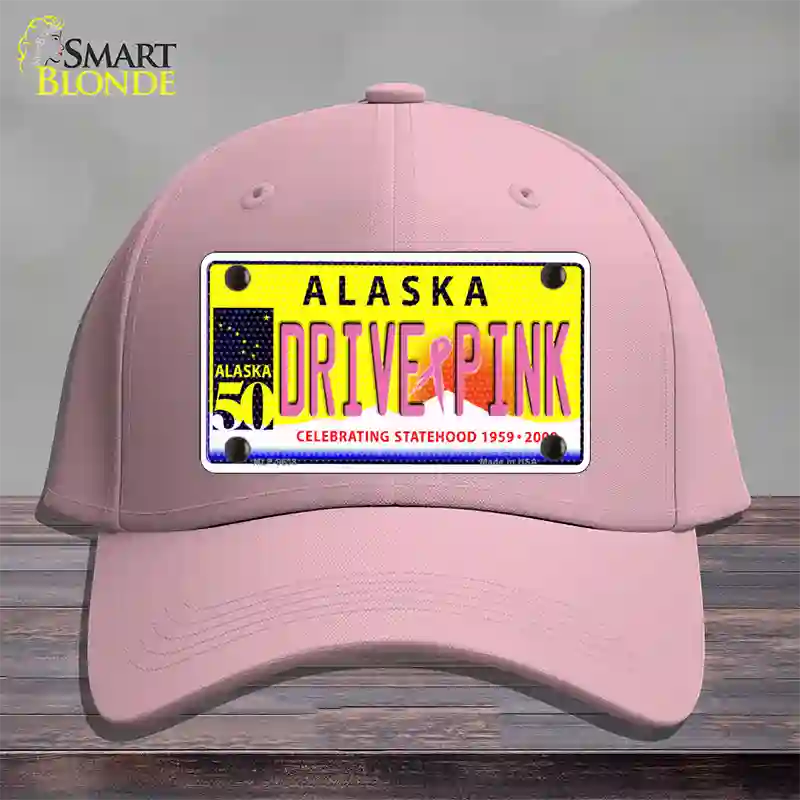 Drive Pink Alaska Novelty License Plate Hat Cotton / Pink