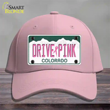 Drive Pink Colorado Novelty License Plate Hat Cotton / Pink