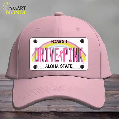 Drive Pink Hawaii Novelty License Plate Hat Cotton / Pink