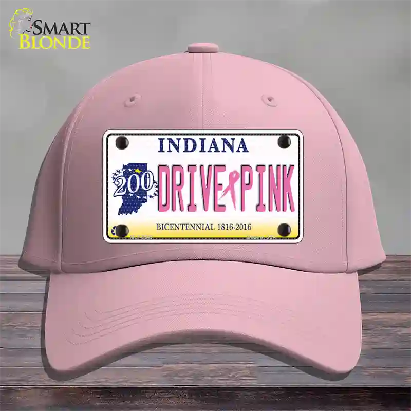 Drive Pink Indiana Novelty License Plate Hat Cotton / Pink