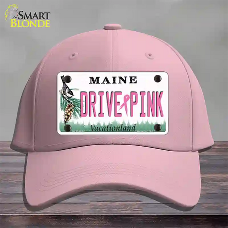 Drive Pink Maine Novelty License Plate Hat Cotton / Pink