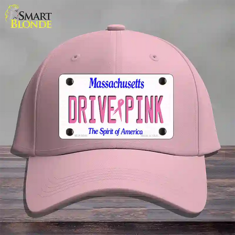 Drive Pink Massachusetts Novelty License Plate Hat Cotton / Pink