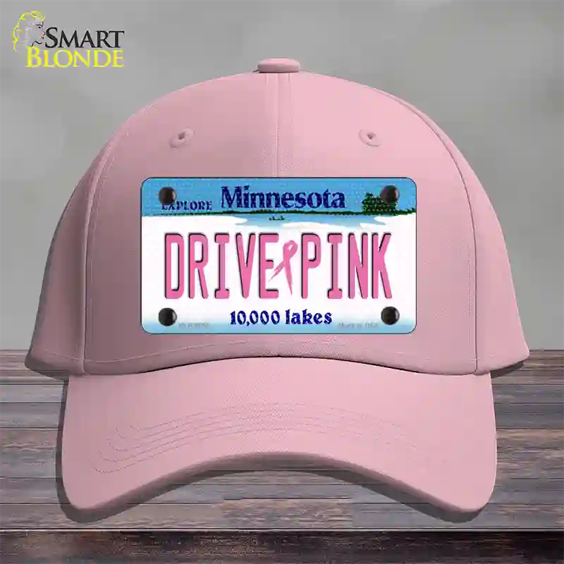 Drive Pink Minnesota Novelty License Plate Hat Cotton / Pink