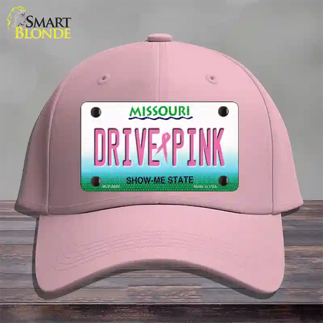 Drive Pink Missouri Novelty License Plate Hat Cotton / Pink