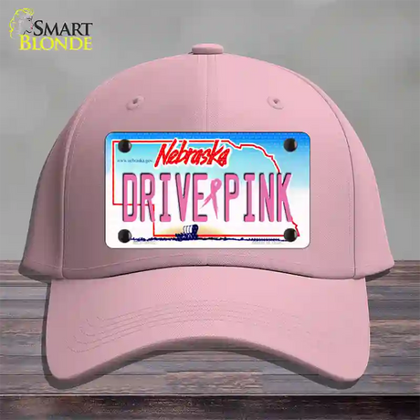 Drive Pink Nebraska Novelty License Plate Hat Cotton / Pink