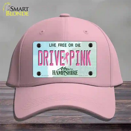 Drive Pink New Hampshire Novelty License Plate Hat Cotton / Pink