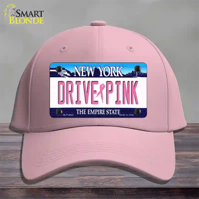 Drive Pink New York Novelty License Plate Hat Cotton / Pink