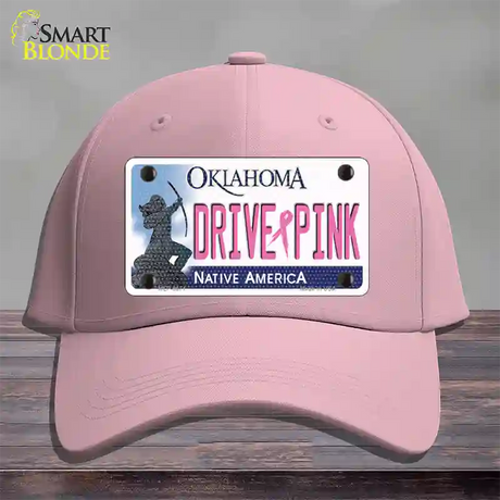 Drive Pink Oklahoma Novelty License Plate Hat Cotton / Pink