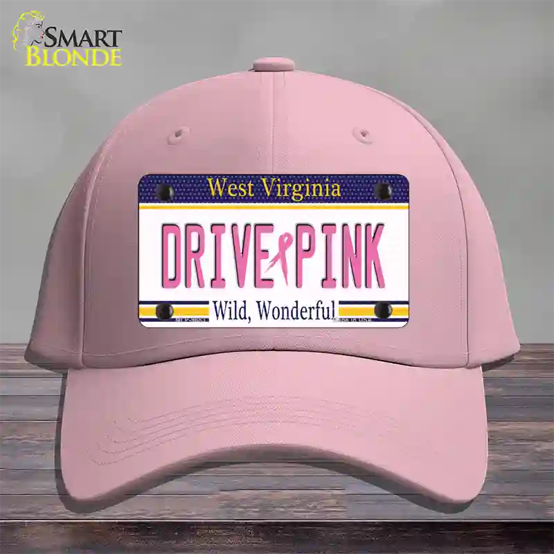 Drive Pink West Virginia Novelty License Plate Hat Cotton / Pink