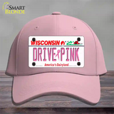 Drive Pink Wisconsin Novelty License Plate Hat Cotton / Pink