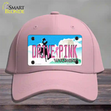 Drive Pink Wyoming Novelty License Plate Hat Cotton / Pink