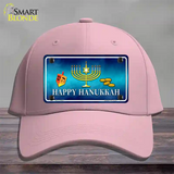 Happy Hanukkah Novelty License Plate Hat Cotton / Pink