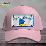 Happy Hanukkah Dreidel Novelty License Plate Hat Cotton / Pink