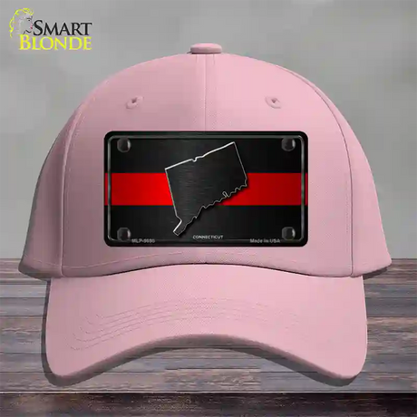 Connecticut Thin Red Line Novelty License Plate Hat Cotton / Pink