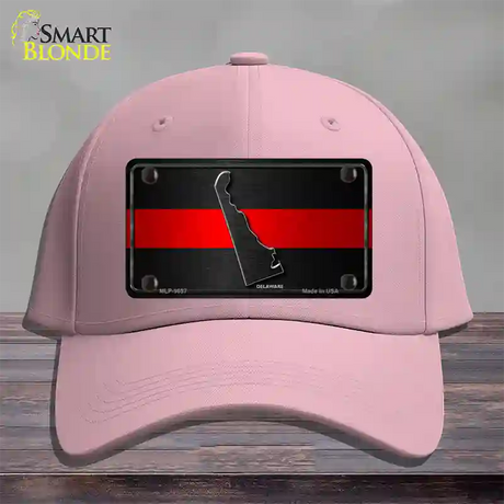 Delaware Thin Red Line Novelty License Plate Hat Cotton / Pink