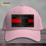 Oklahoma Thin Red Line Novelty License Plate Hat Cotton / Pink