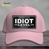 Idiot Level Novelty License Plate Hat Cotton / Pink