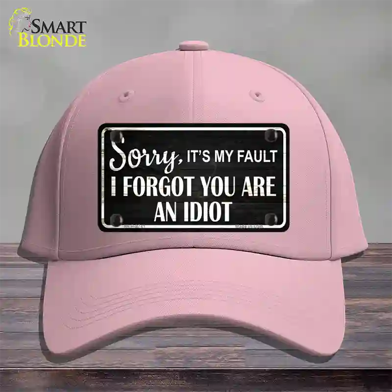 Sorry I Forgot Novelty License Plate Hat Cotton / Pink